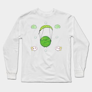 The pea jumps on a parachute Long Sleeve T-Shirt